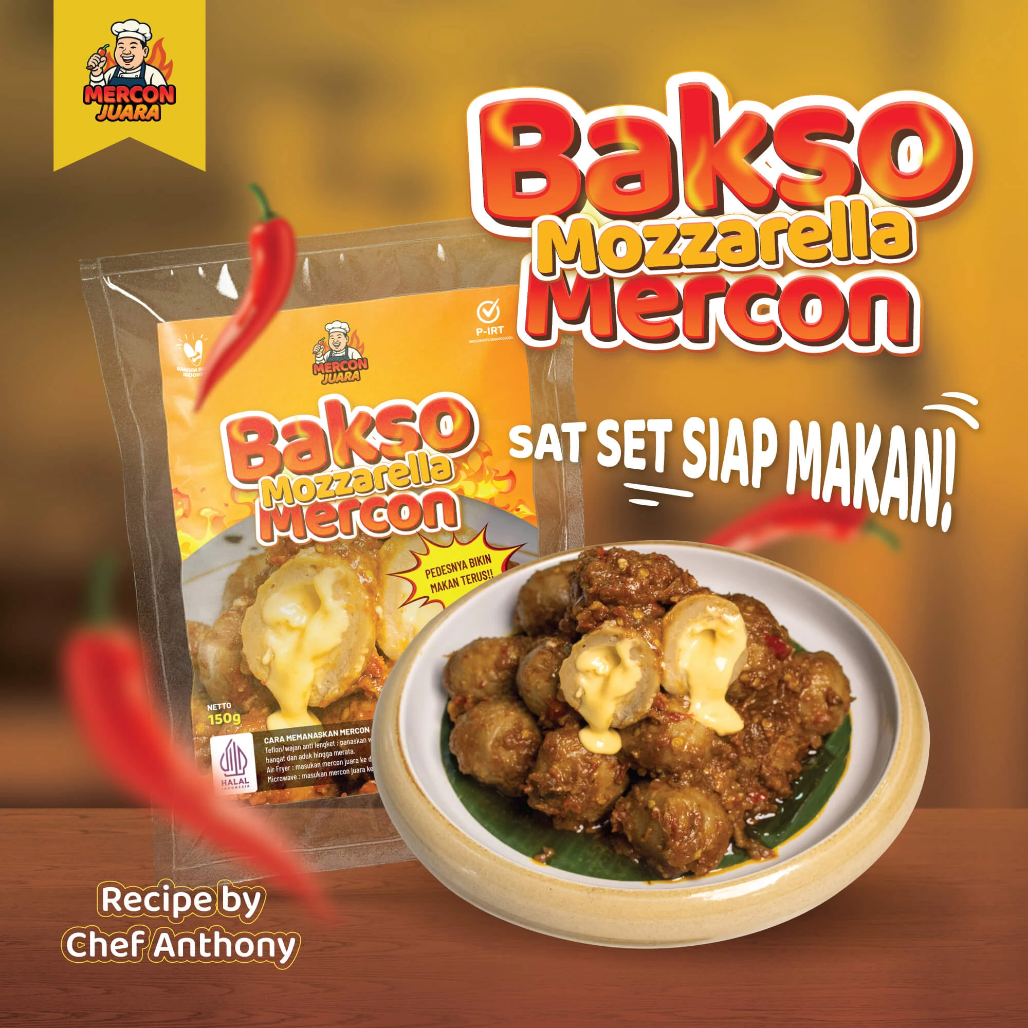 Bakso Mozzarella Mercon | chefanthonychristopher.com - Chef Anthony