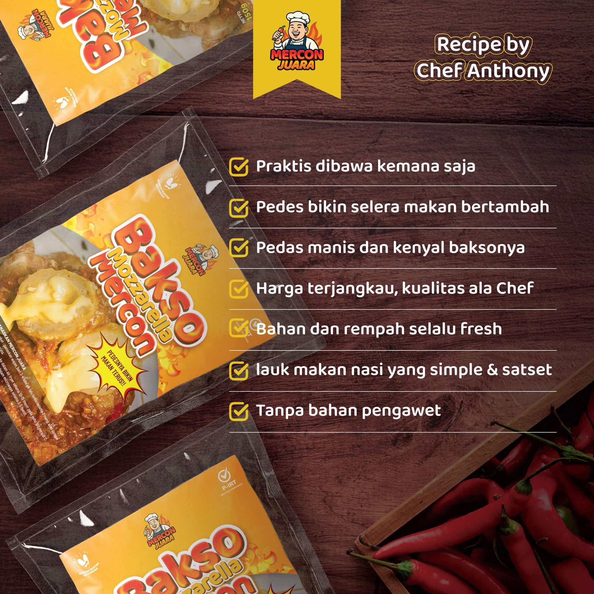 Bakso Mozzarella Mercon | chefanthonychristopher.com - Chef Anthony